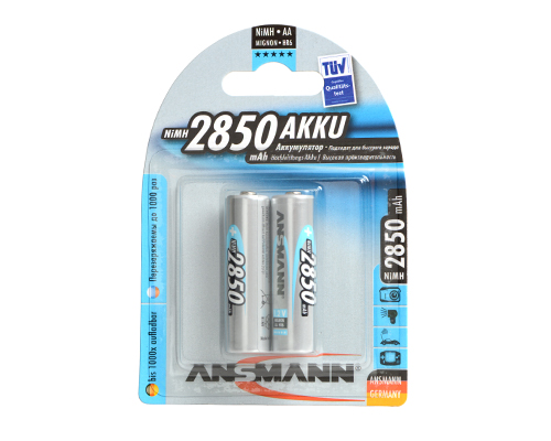 Аккумулятор ANSMANN 5035202-RU AA 2850мАч BL2 (Цена за 1 штуку) фото 2 Аккумулятор ANSMANN 5035202-RU AA 2850мАч BL2 (Цена за 1 штуку) фото 2