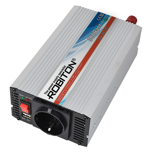 Инвертор ROBITON R300 PSW 300Ватт 12В->220В с чистой синусоидой BL1 фото 2 Инвертор ROBITON R300 PSW 300Ватт 12В->220В с чистой синусоидой BL1 фото 2