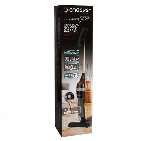 Пылесос ENDEVER SkyClean VC-293,черный/серый фото 4 Пылесос ENDEVER SkyClean VC-293,черный/серый фото 4