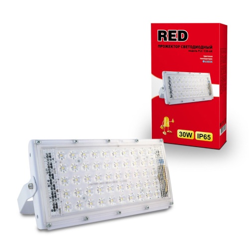 Прожектор RED FLC-130-6K св/диодный 30W 2400лм 6500K IP65 белый фото 2