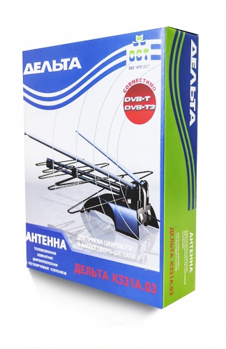 Антенна комнатная Дельта К331А.02 12V (активная, МВ-ДМВ, с б/п, 6-24 дБ, коробка) фото 3