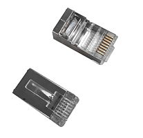 Коннектор RJ-45 (8p8c) cat.5е со сквозным отверстием EZNetko plug, экранированный