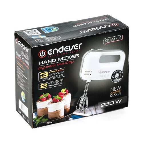 Миксер ENDEVER Sigma 02 белый-серый фото 3