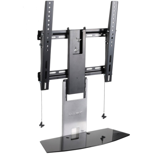 Кронштейн для ТВ с полкой MART SOLO 32"-55" (до 50 кг, черный)