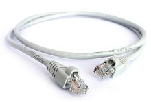 Патч-корд UTP 5e кат. литой, 5м, RJ45, CCS, белый/серый, Greenconnect, пакет