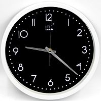Часы настенные IRIT IR-610 "Черное и белое" Ø25см, пластик, питание от 1хАА (в компл. не входит)