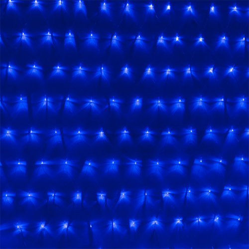 Гирлянда светодиодная «Cетка» ML-144B, 1.5*1.5м, 144 LED, синий,шнур 1,5м, Funray фото 2 Гирлянда светодиодная «Cетка» ML-144B, 1.5*1.5м, 144 LED, синий,шнур 1,5м, Funray фото 2