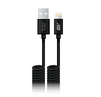 Дата-кабель USB - 8 pin, 2A, 2м, витой, черный, BoraSCO