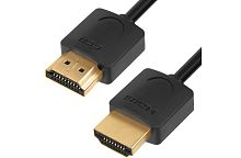 Кабель HDMI SLIM v2.0 0,5м черный, GCR-51592  Greenconnect