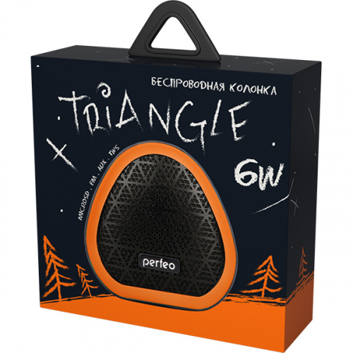 Bluetooth-колонка Perfeo "TRIANGLE" FM, MP3 microSD, AUX, TWS, мощность 6Вт, 800mAh, черная PF_A4341 фото 2 Bluetooth-колонка Perfeo "TRIANGLE" FM, MP3 microSD, AUX, TWS, мощность 6Вт, 800mAh, черная PF_A4341 фото 2