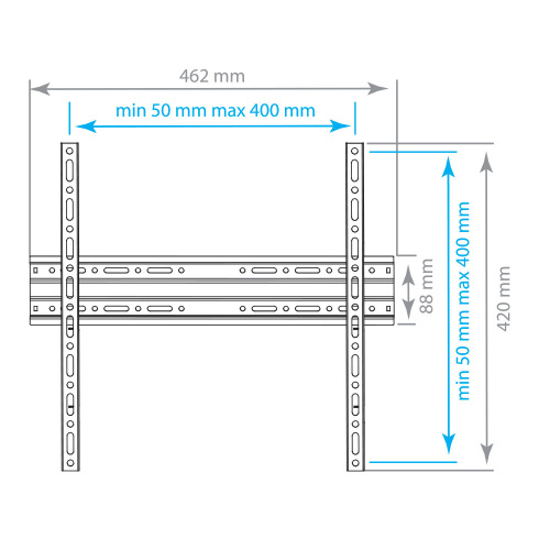 Кронштейн настенный ARM MEDIA PLASMA-3 22-65" (фиксированный, до 55 кг, черный) фото 3 Кронштейн настенный ARM MEDIA PLASMA-3 22-65" (фиксированный, до 55 кг, черный) фото 3