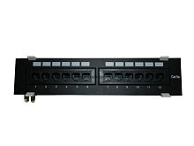 Патч-панель настенная MINI, UTP, 10", 12 портов RJ45, cat.5е, 1U, Dual Type, "L" 