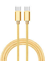 Дата-кабель USB Type-C 3.1 - USB Type-C 3.1, 1 м, золотой,ATOM
