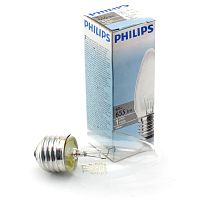 Лампа накаливания PHILIPS B35 60W E27 CL свеча прозрачная