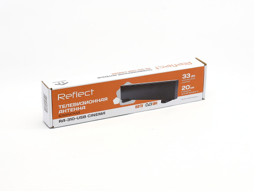 Антенна комнатная Reflect CINEMA RA-310-USB (активная, МВ-ДМВ, без б/п, 33 дБи,коробка) фото 2 Антенна комнатная Reflect CINEMA RA-310-USB (активная, МВ-ДМВ, без б/п, 33 дБи,коробка) фото 2