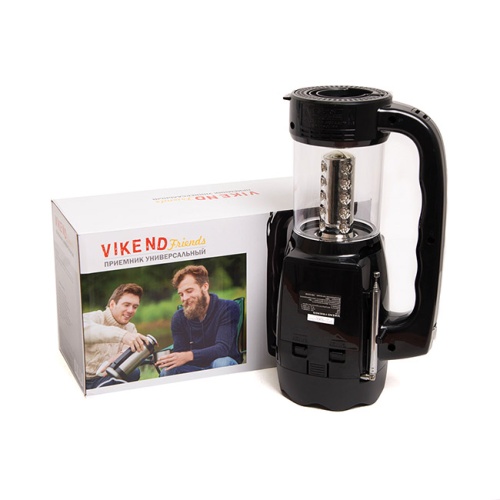 Радиоприемник VIKEND FRIENDS УКВ/СВ-КВ, USB, SD, 2 LED фонаря 1W/6W, 220В/аккум. 900mAh фото 2