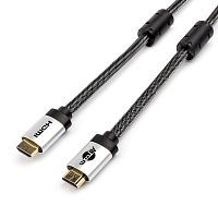 Кабель HDMI-HDMI v2.0 10,0м Atcom (HIGH speed, Metal gold, в оплетке , пакет)