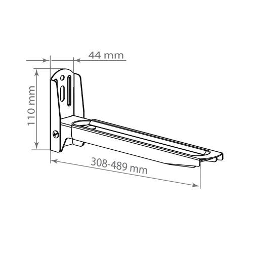 Кронштейн настенный под СВЧ Kromax MICRO-6w  (фиксированный, до 35 кг, белый) фото 2