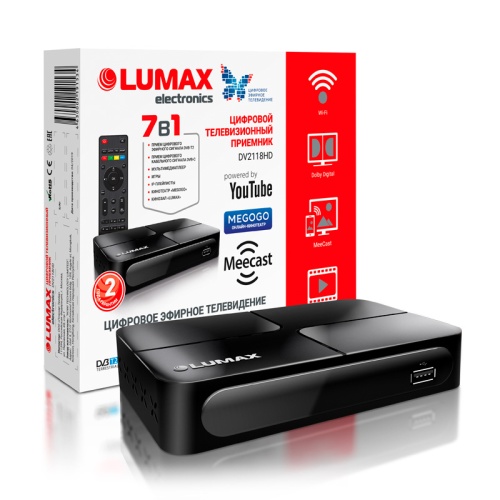 Цифровой ресивер Lumax DV2118HD (Эфирный, DVB-T2, HD) фото 2