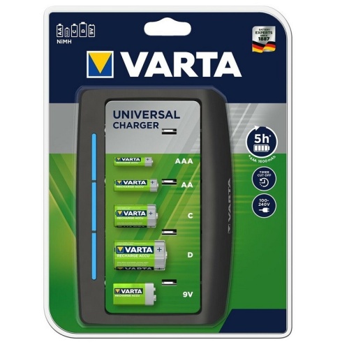 Зарядное устройство VARTA Universal Charger для 2/4 AAA, AA, C, D, 1/2 9V Ni-MH