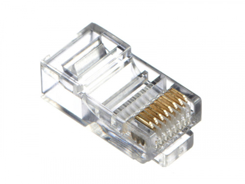Коннектор RJ-45 (8p8c) cat.5е со сквозным отверстием EZNetko plug фото 2 Коннектор RJ-45 (8p8c) cat.5е со сквозным отверстием EZNetko plug фото 2
