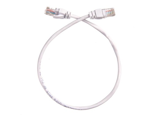 Патч-корд Technolink UTP4 cat 5e, 0,5м, ВС, белый, LSZH