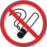 Табличка ПВХ  информационный знак «Курить запрещено» 200х200мм 