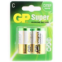 Батарейка щелочная GP LR14 (C, 14A) Super Alkaline 1.5В бл/2 (14A-CR2) (Цена за 1 шт)