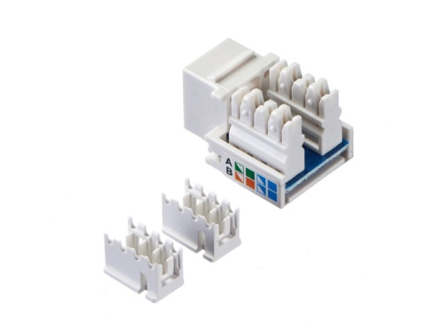 Модуль н/э, RJ-45, cat.6, 90°, 110/Krone тип, под инстр, белый фото 2