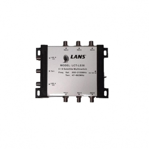 Мультисвитч Lans LS 38, 3 входа - 8 выходов, оконечный фото 2