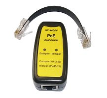 Тестер кабельный  RJ45, PoE 802.3af, 2 LED индикатора, черный