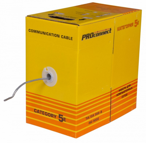 Витая пара PROconnect FTP 4PR 24AWG, CCA, CAT5e, бухта 305 м фото 2 Витая пара PROconnect FTP 4PR 24AWG, CCA, CAT5e, бухта 305 м фото 2
