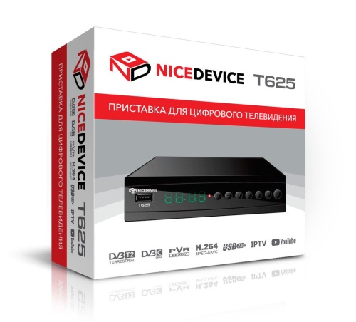 Цифровой ресивер  Nice Device T625 (Эфирный DVB-T2/C, Dolby Digital/AC3)