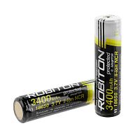 Аккумулятор ROBITON 18650 Li-Ion 3.7В 3400mAh, встроенная защита, б/бл