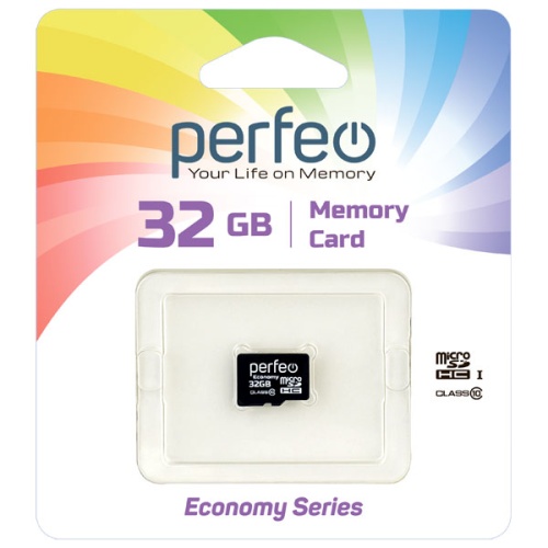 Карта памяти Perfeo microSD 32GB High-Capacity (Class 10) w/o Adapter economy series