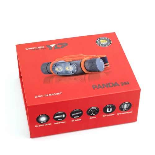 Фонарь ЯРКИЙ ЛУЧ "PANDA 2M" налобный 2xCREE XP-G3 max.800лм, магнит, под аккум. 18650 фото 4