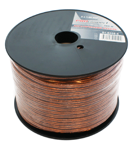 Акустический кабель 2x1,00 кв.мм 100м Cabletech (ч/к) фото 2