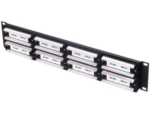 Патч-панель UTP, 19", 48 портов RJ45, cat.5е, 2U, Dual Type, "L" фото 2