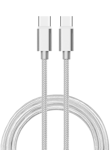 Шнур USB Type-C 3.1 - USB Type-C 3.1, 1,8 м. серебрянный, АТОМ