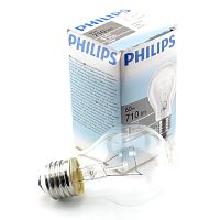 Лампа накаливания PHILIPS A55  60W E27 CL груша прозрачная