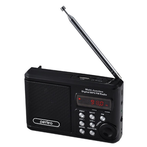 Мини-аудио система Perfeo Sound Ranger, УКВ+FM, MP3 (USB/TF), USB-audio, BL-5C 1000mAh, черный