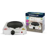 Электроплитка ERGOLUX ELX-EP03-C01 220В 1000Вт, дисковый ТЭН, одноконфорочная белая