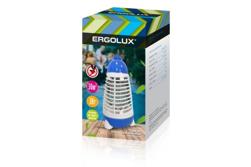 Светильник антимоскитный ERGOLUX MK-001 LED 3W, S30м2, IP20, 230В фото 3