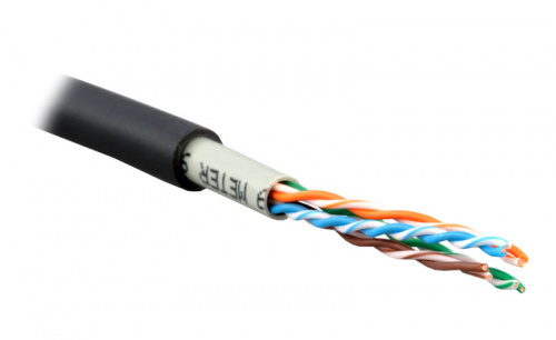 Витая пара Atcom UTP4 cat 5e (24 AWG) 305м, CCA внешняя прокладка с тросом фото 2