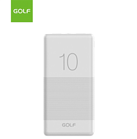 Внешний аккумулятор GOLF G80,10000 mah + Кабель Micro usb /In Micro usb /Out USB 1 А, 2.1A/ White