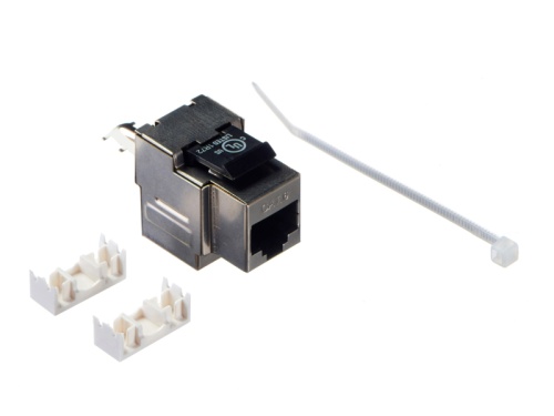 Модуль экр, RJ-45, cat.6, 90°, 110/Krone тип, под инстр, KE, металлик,СКС "J"