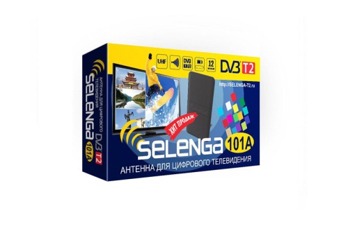 Антенна комнатная Selenga 101A  5V (активная, ДМВ, без б/п, 33 дБи, коробка) фото 2