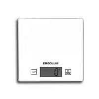 Весы кухонные ERGOLUX ELX-SK01-С01 электронные 0-5кг, ЖК-дисплей, белые