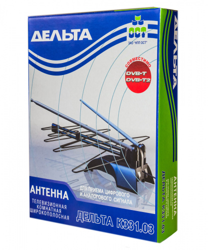 Антенна комнатная Дельта К331.03 (пассивная, МВ-ДМВ, без б/п, 6 дБи, коробка) фото 4