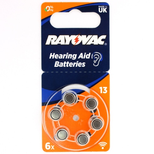 Батарейка воздушно-цинковая RAYOVAC 13 (PR48) Acoustic для слуховых аппаратов бл/6